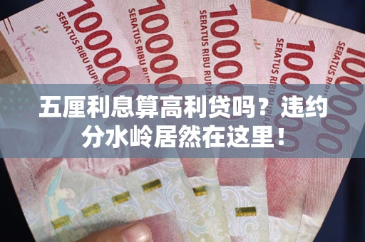 济南五厘利息算高利贷吗？违约分水岭居然在这里！