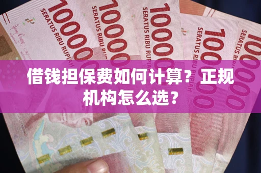 济南借钱担保费如何计算？正规机构怎么选？
