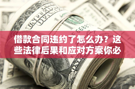 济南借款合同违约了怎么办？这些法律后果和应对方案你必须知道