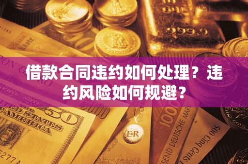 济南借款合同违约如何处理？违约风险如何规避？